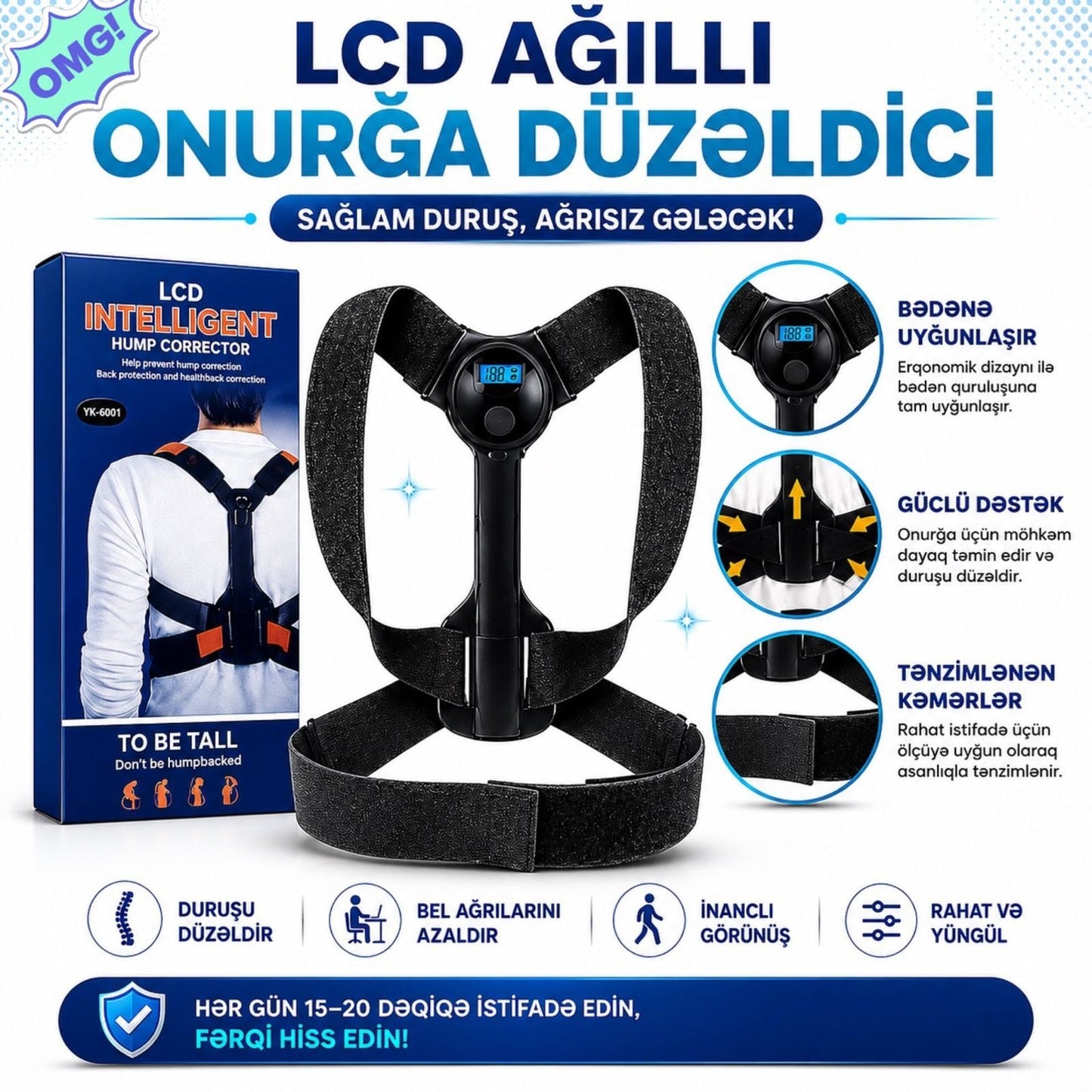 Vibrasiyalı Bel korseti